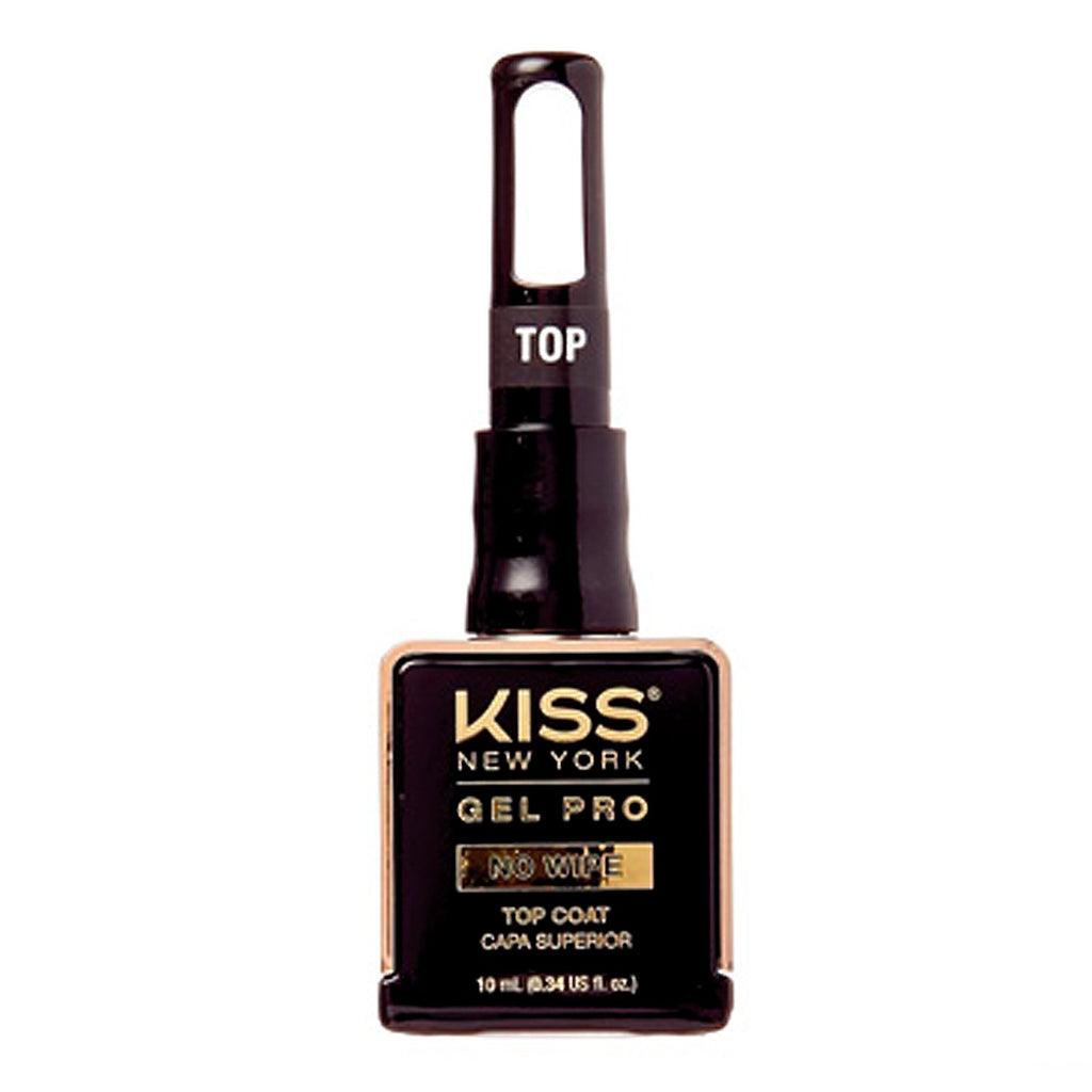 Kiss New York Gel Pro Gel Polish No Wipe Topcaot 0.34oz/10ml - ikatehouse