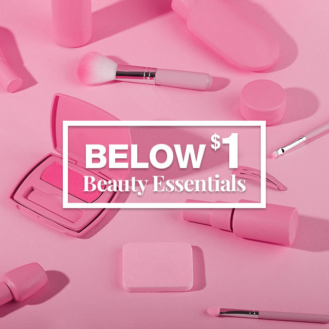 below $1 beauty essentials, affordable beauty, affordable makeup, dollar shop