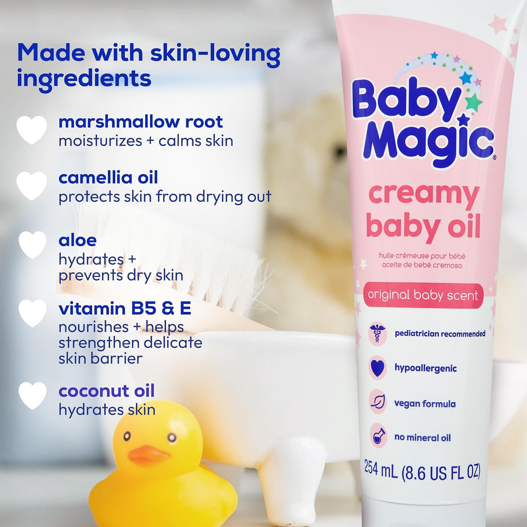 Baby Magic Original Baby Scent Creamy Baby Oil 8.6oz/ 254ml - ikatehouse