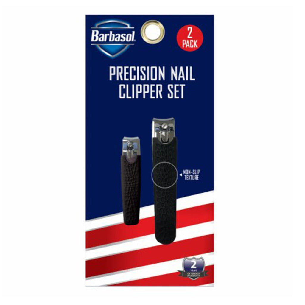 Barbasol Non-Slip Texture Nail Clipper 2 Pack Set - ikatehouse