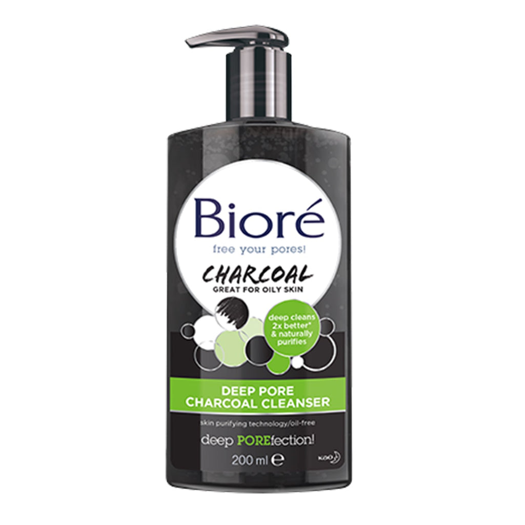 Biore Charcoal Great For Oily Skin Cleanser 6.77oz - ikatehouse