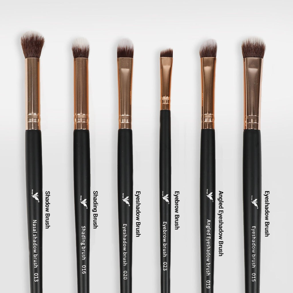 Black n Rose Gold Makeup Brush Kit 6pcs - ikatehouse