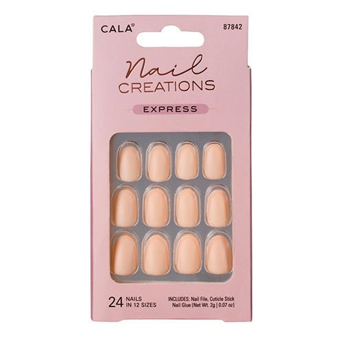 Cala Nail Creations Express Oval 24 Nails - ikatehouse