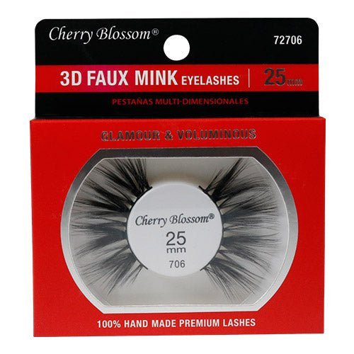 Cherry Blossom 100% Hand Made Premium 3D Faux Mink Eyelashes 25mm - ikatehouse