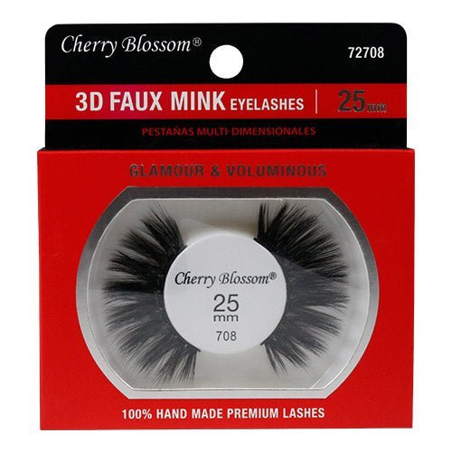 Cherry Blossom 100% Hand Made Premium 3D Faux Mink Eyelashes 25mm - ikatehouse
