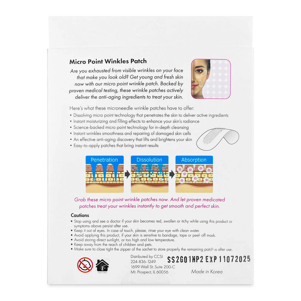 Cosmetic Patch Micro Point Wrinkles Patch Lip & Eye Transparent 2pcs - ikatehouse