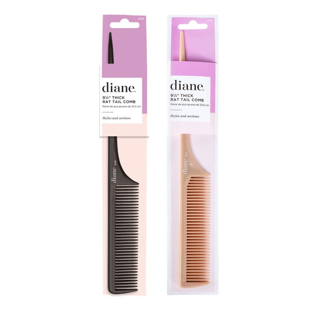 Diane 9 1/4" Thick Rat Tail Comb Assorted - ikatehouse