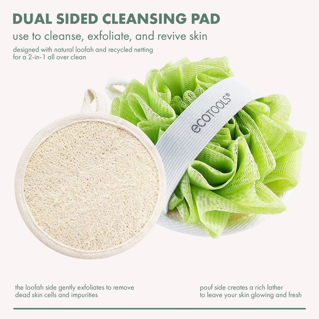 Ecotools Dual Sided Cleansing Pad Green - ikatehouse
