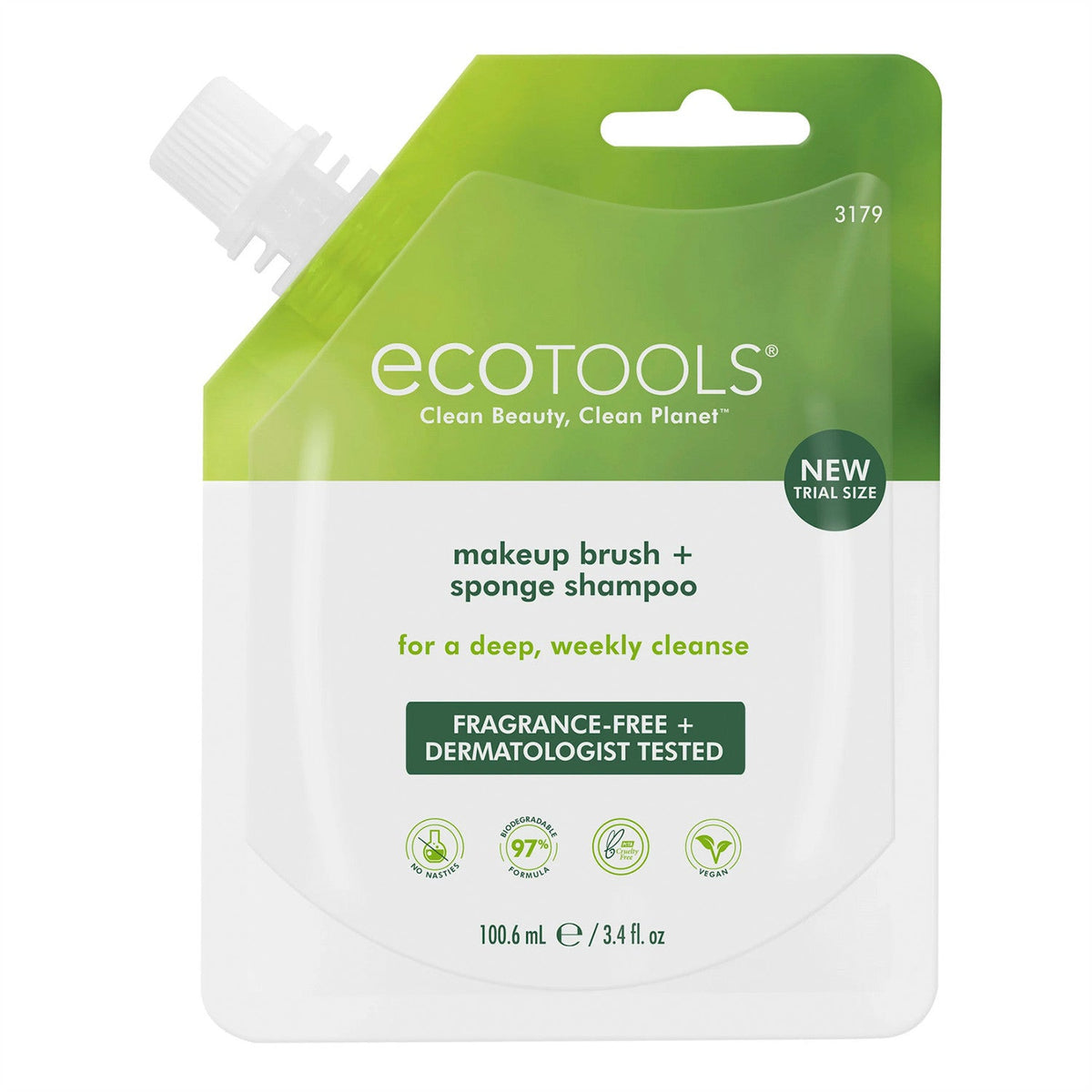 Ecotools Makeup Brush & Sponge Shampoo 3.4oz/ 100.6ml ikatehouse