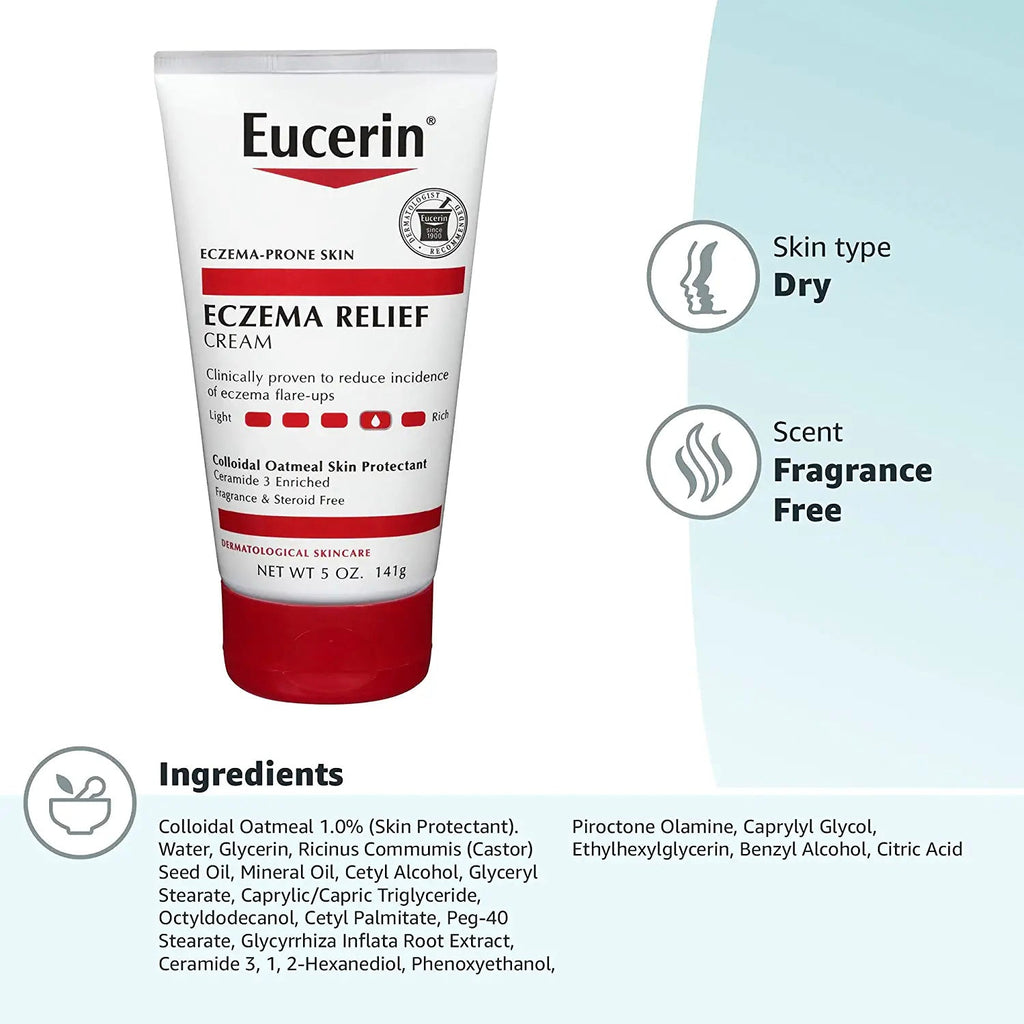 Eucerin Eczema Relief Cream 5oz - ikatehouse
