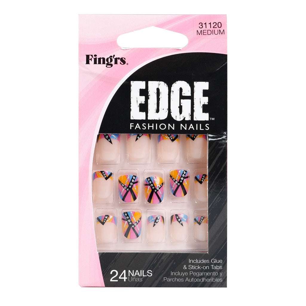Fingrs edge fashion nails 24 Nails - ikatehouse