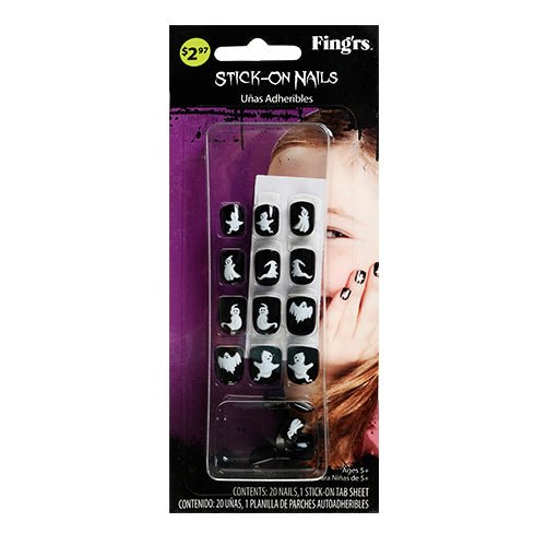 Fing'rs Halloween Stick on Nails for Little Fingers 20 Nails - ikatehouse