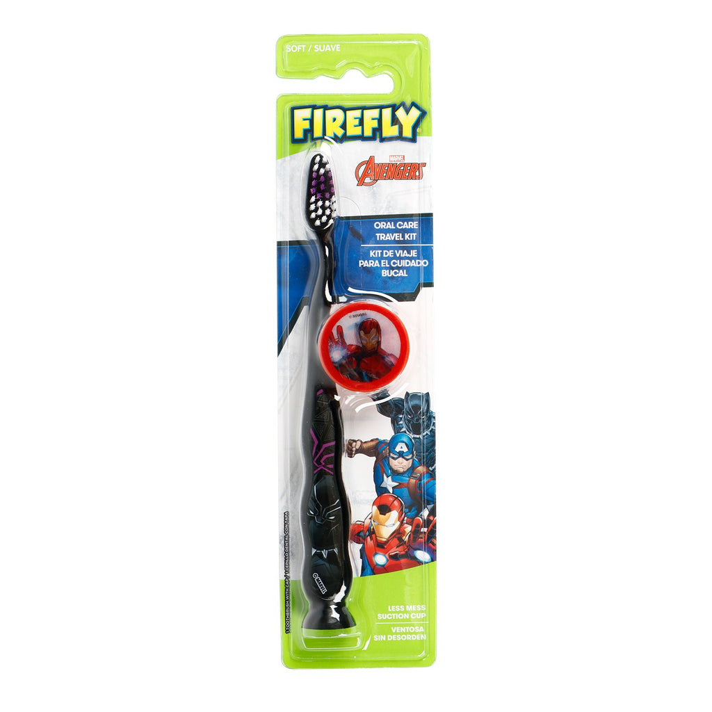 Firefly Marvel Avengers Oral Care Travel Kit Black Panther Toothbrush - ikatehouse