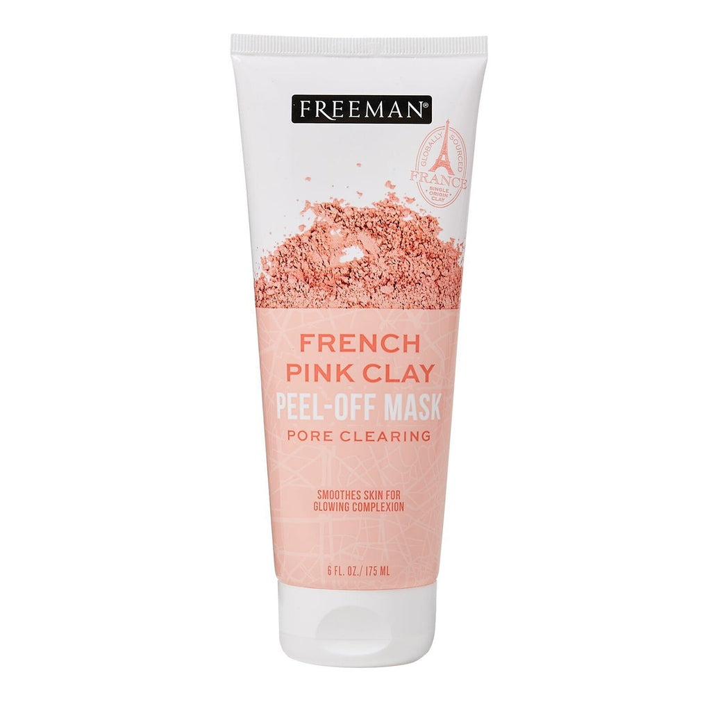 Freeman French Pink Clay Peel Off Pore Clearing Face Mask 6oz/ 175ml - ikatehouse