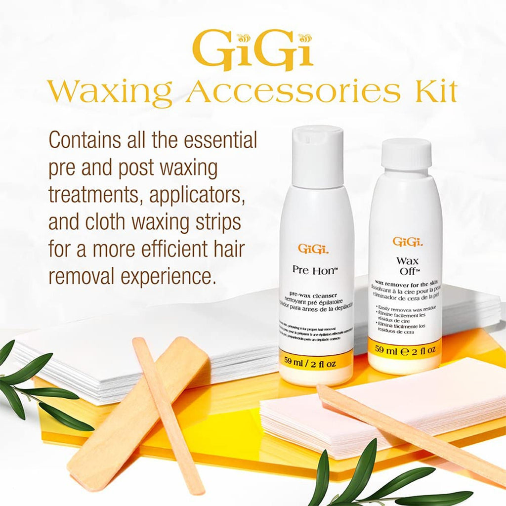 Gigi Waxing Accessories Kit For Face & Body - Pre Hon & Wax Off - ikatehouse