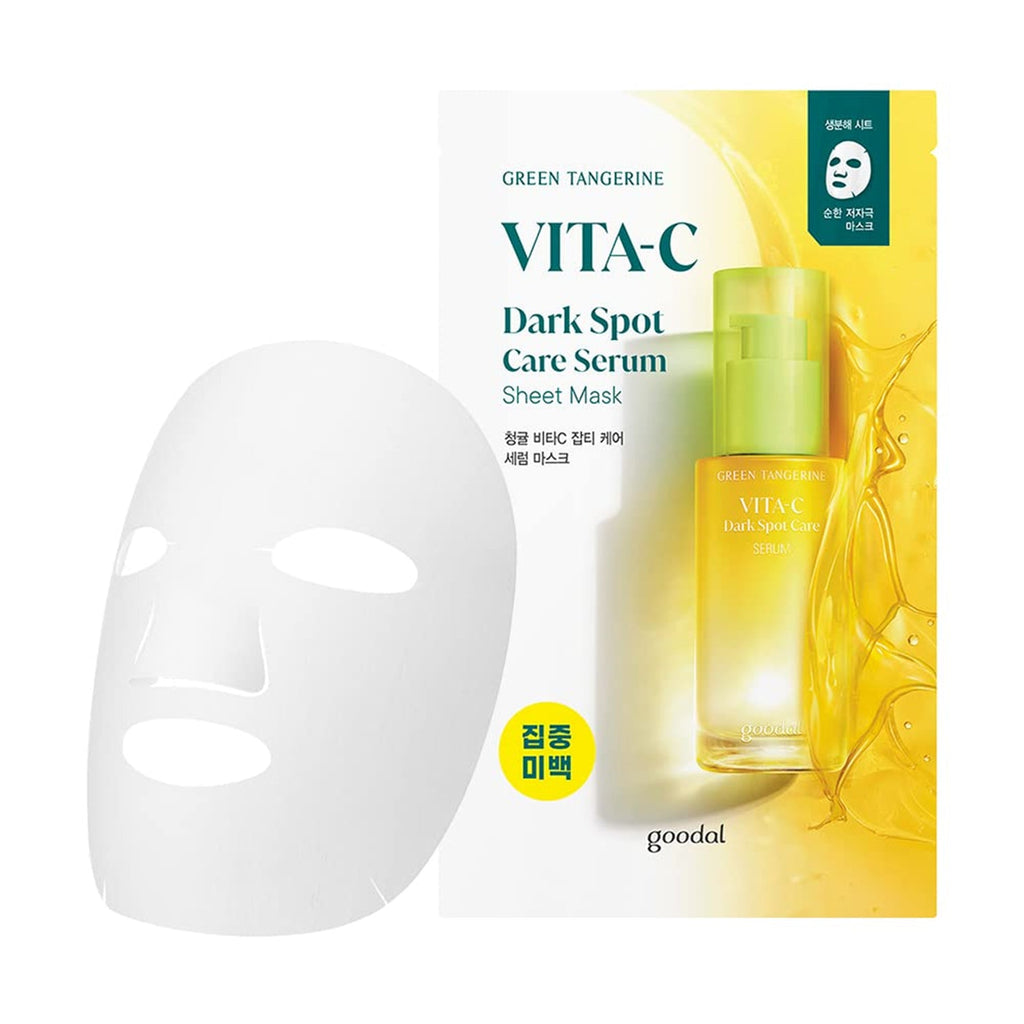 Goodal Green Tangerine Vitamin C Dark Spot Serum Sheet Mask 5 Masks - ikatehouse