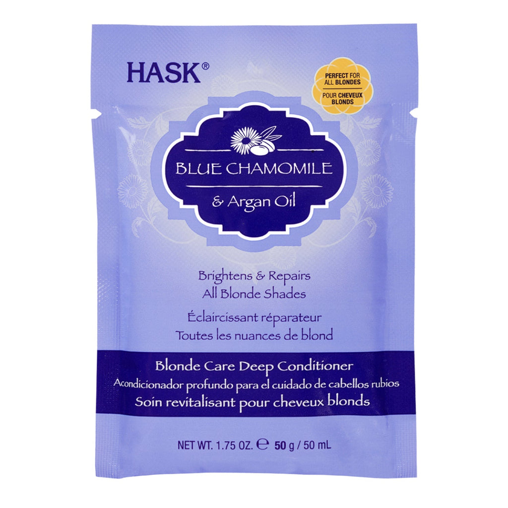 Hask Blue Chamomile n Argan Oil Blonde Care Deep Condtioner 1.75oz - ikatehouse