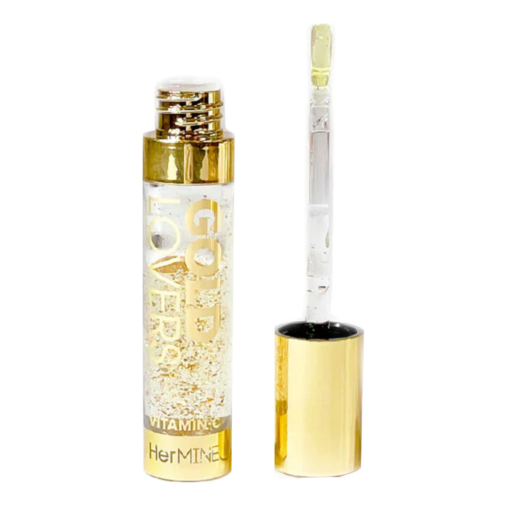 HerMINE Gold Lovers Clear Lip Oil Gloss - ikatehouse