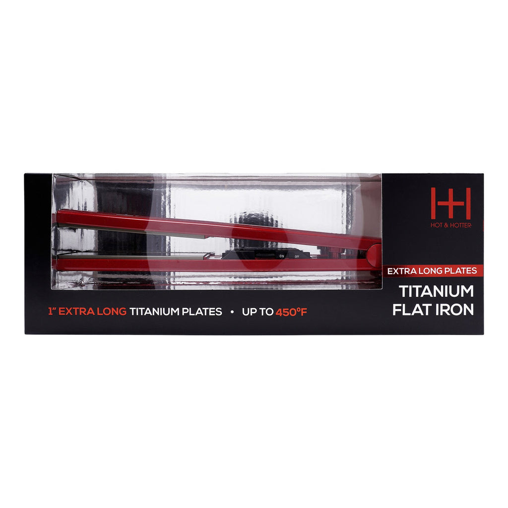 Hot & Hotter Extra Long Plates Titanium Flat Iron 1" - ikatehouse