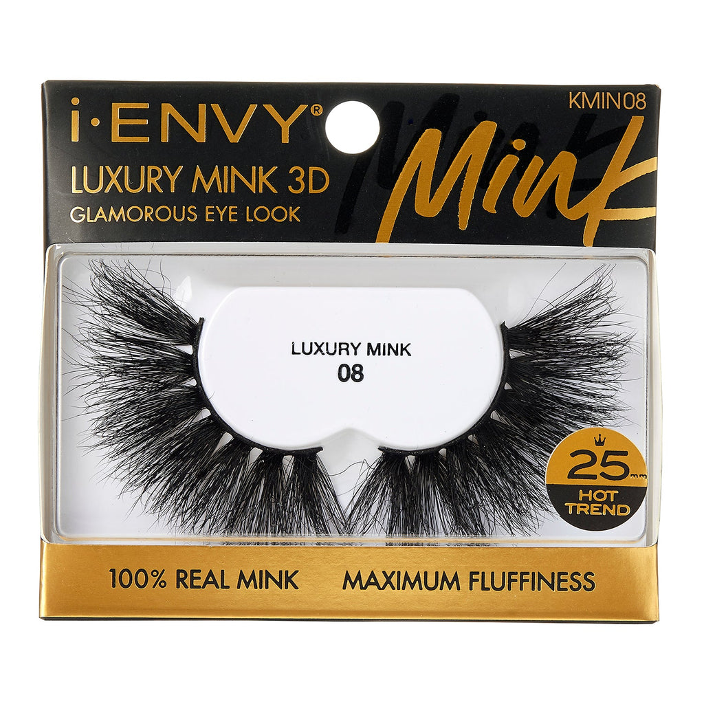 i Envy 100% Real Luxury Mink 3D Multi-Angle Curl Maximum Fluffiness Eyelashes 25mm - ikatehouse
