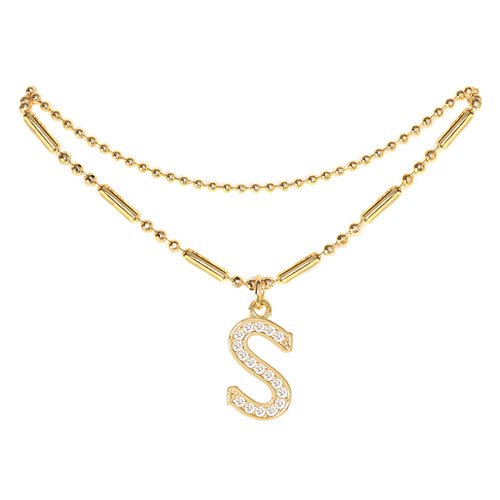 Initial Anklet Gold - ikatehouse