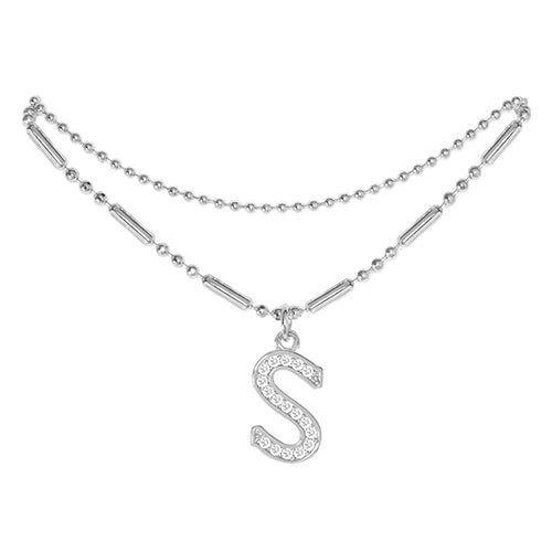 Initial Anklet Silver - ikatehouse