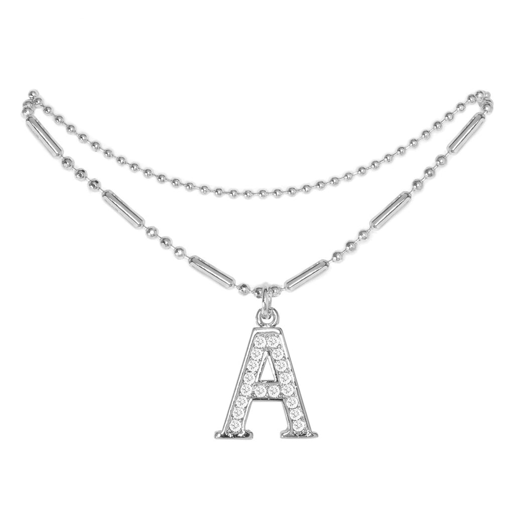 Initial Anklet Silver - ikatehouse