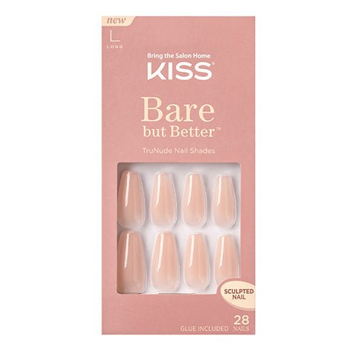 Kiss Bare But Better Trunude Nail Shades Sculpted Nail 28 Nails - ikatehouse