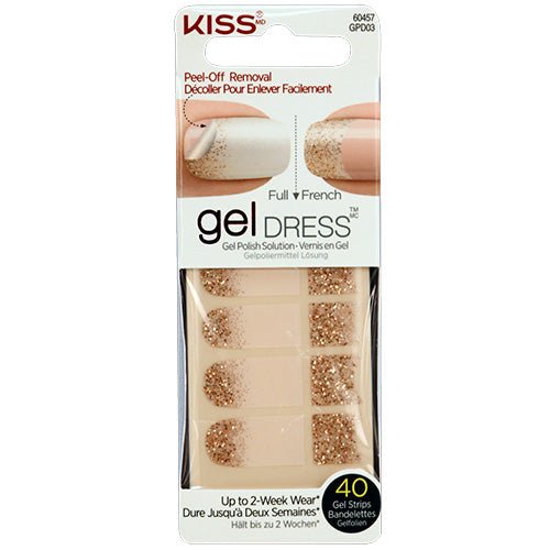 Kiss Gel Dress Full French Gel Nail Strips 40 - ikatehouse