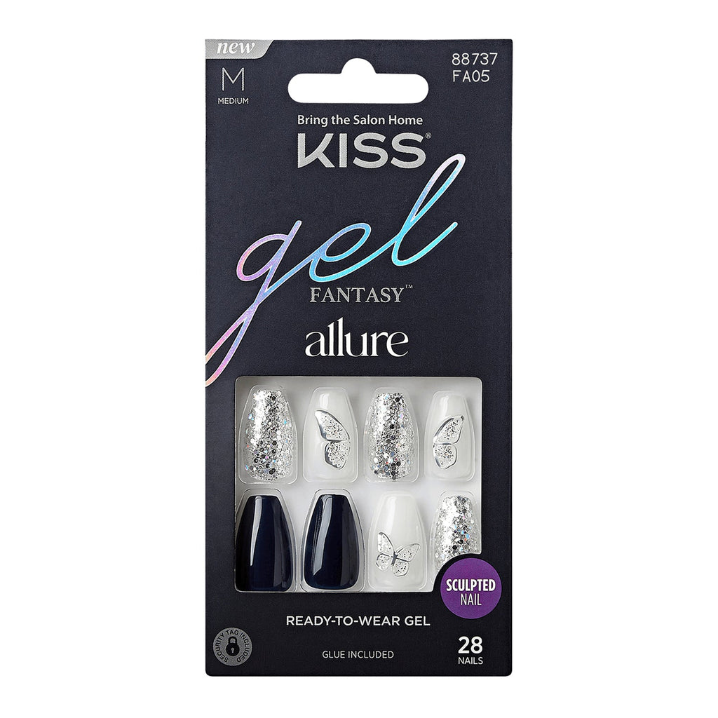 Kiss Gel Fantasy Allure Nails 28 Nails - ikatehouse