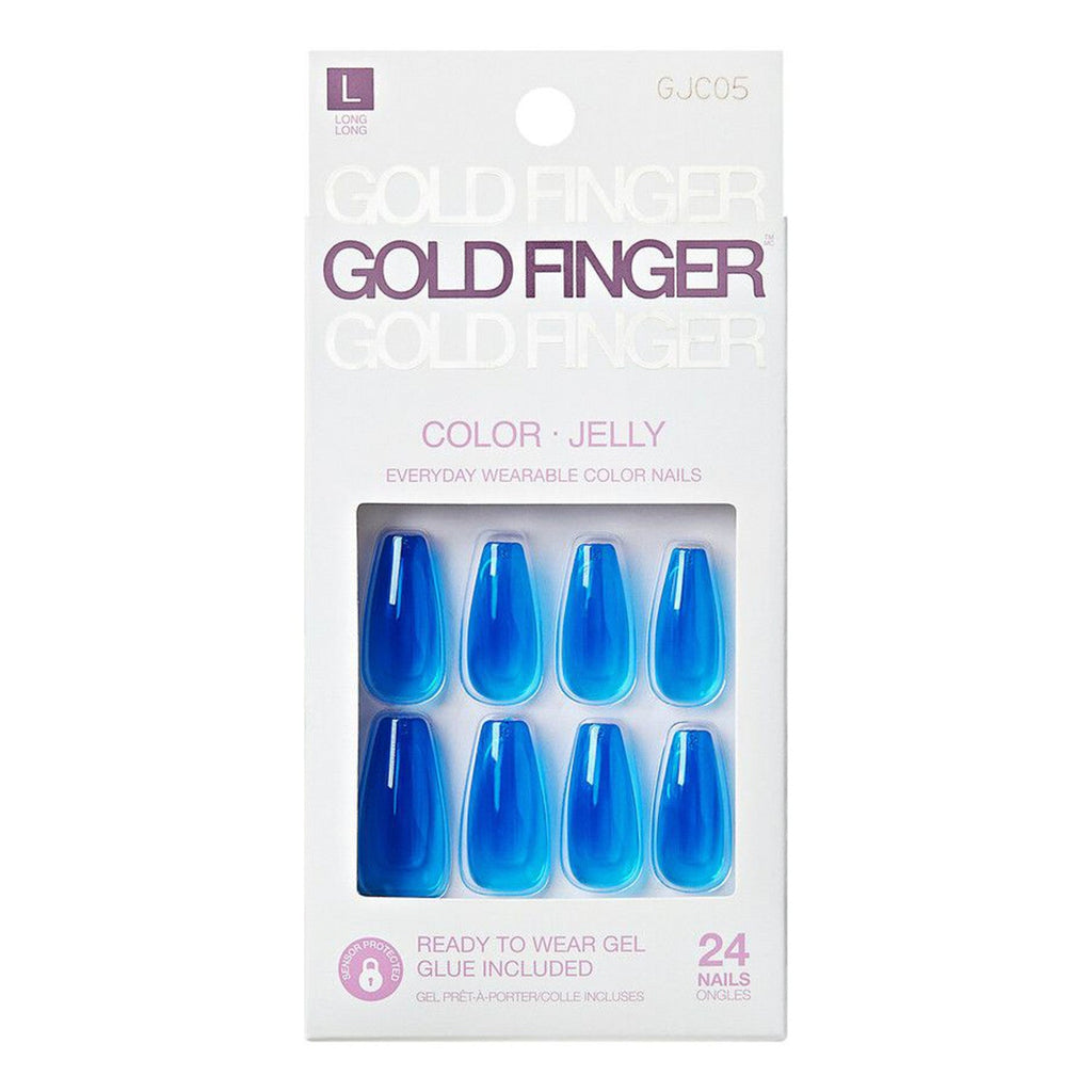 Kiss Gold Finger Jelly Color 24 Nails - ikatehouse
