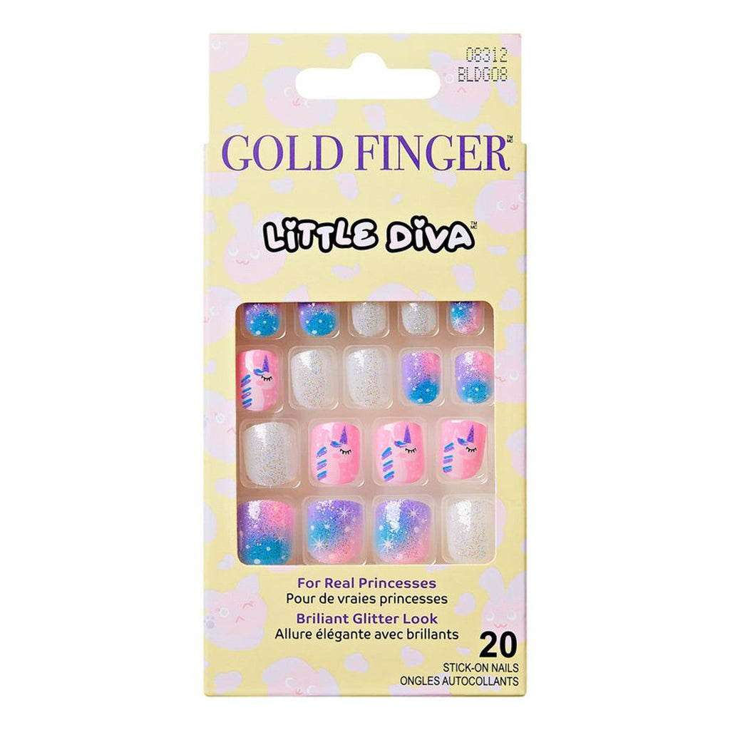 Kiss Gold Finger Little Diva 20 Nails - ikatehouse