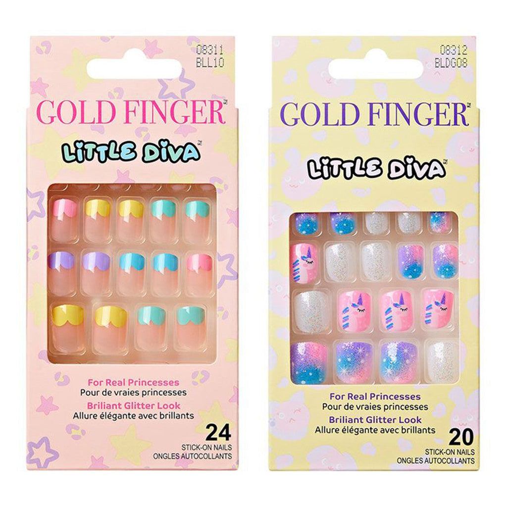 Kiss Gold Finger Little Diva 20 Nails - ikatehouse