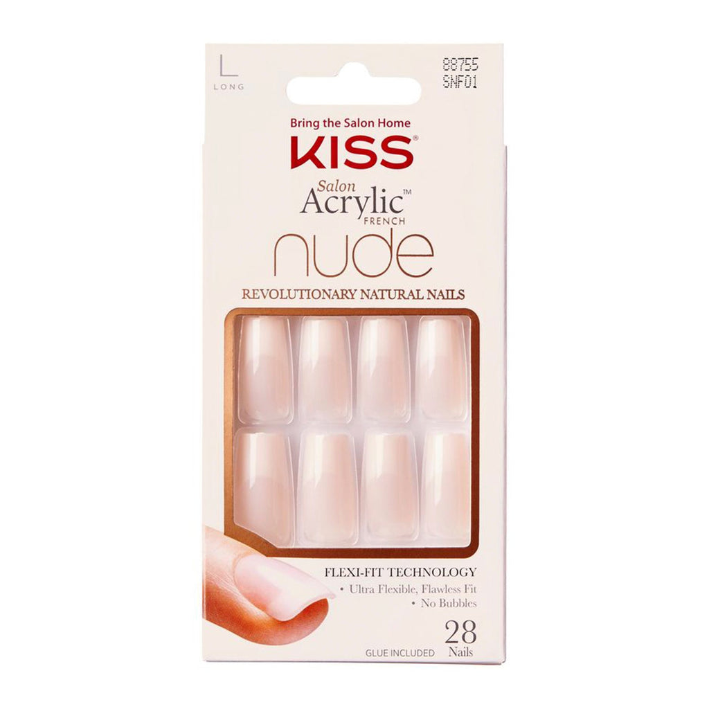 Kiss Salon Acrylic Nude 28 Nails - ikatehouse