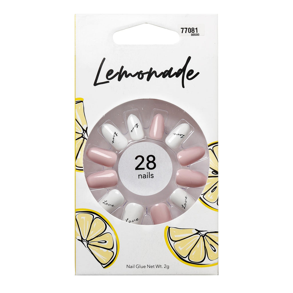 Lemonade Love False Nail Tips 28 Nails - ikatehouse
