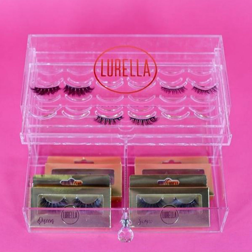 Lurella Clear Acrylic Eyelash Accessory Organizer Box 4 Layers - ikatehouse