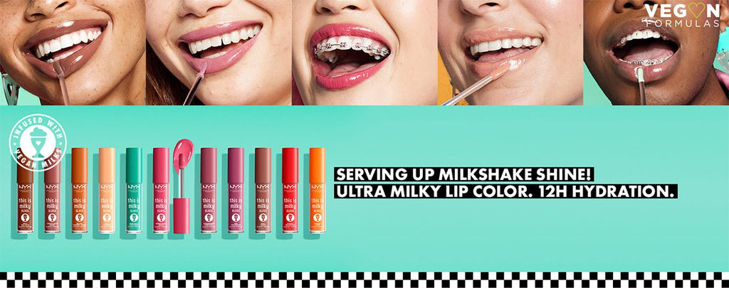 NYX This Is Milky Lip Gloss Milkshakes 0.13oz/ 4ml - ikatehouse