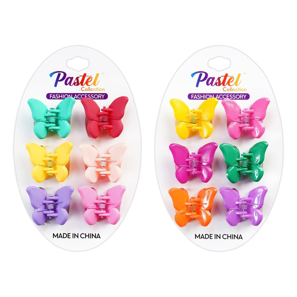 Pastel Collection Butterfly Hair Clip 6pcs - ikatehouse