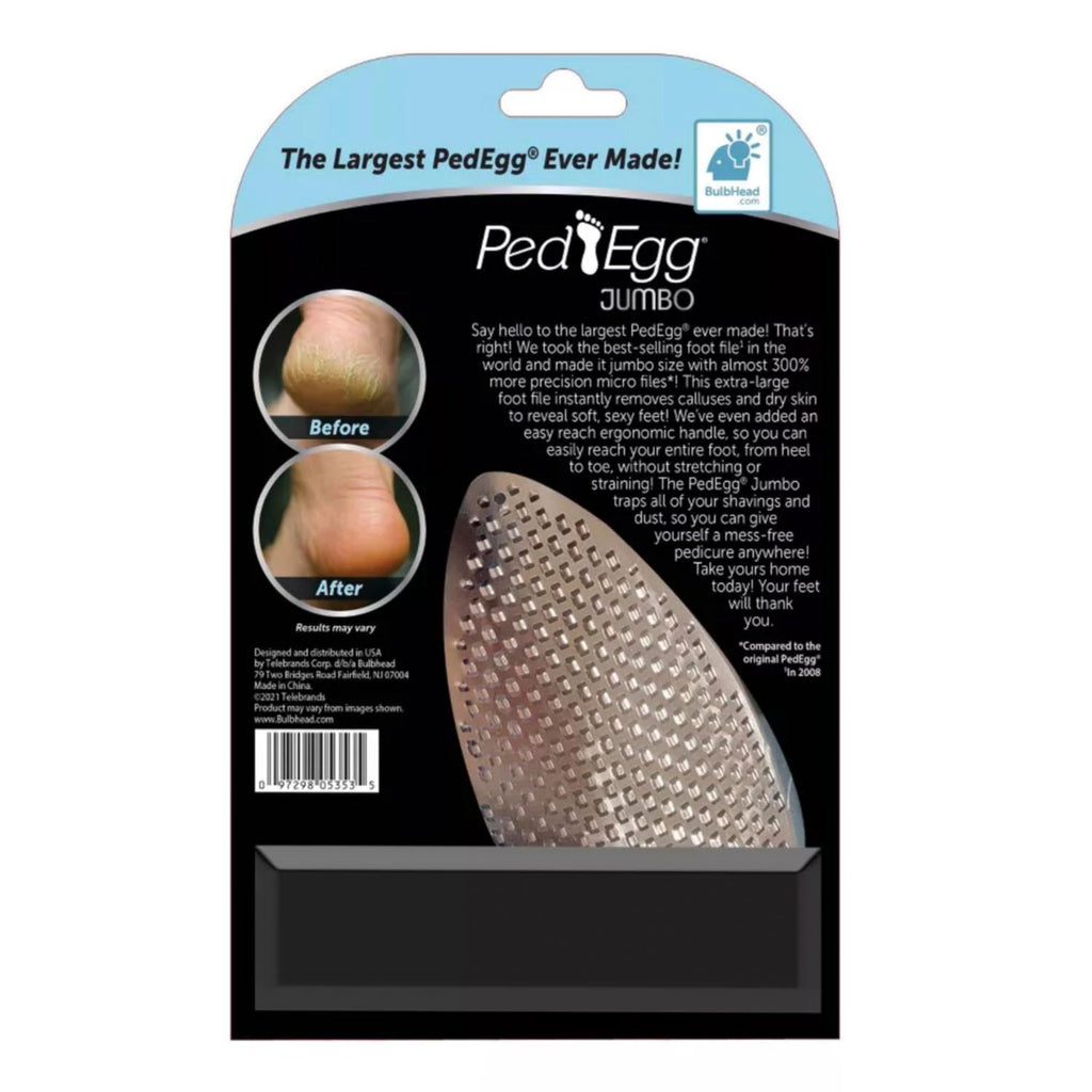 Ped Egg Gently Removes Calluses & Dry Skin Foot File Jumbo - ikatehouse