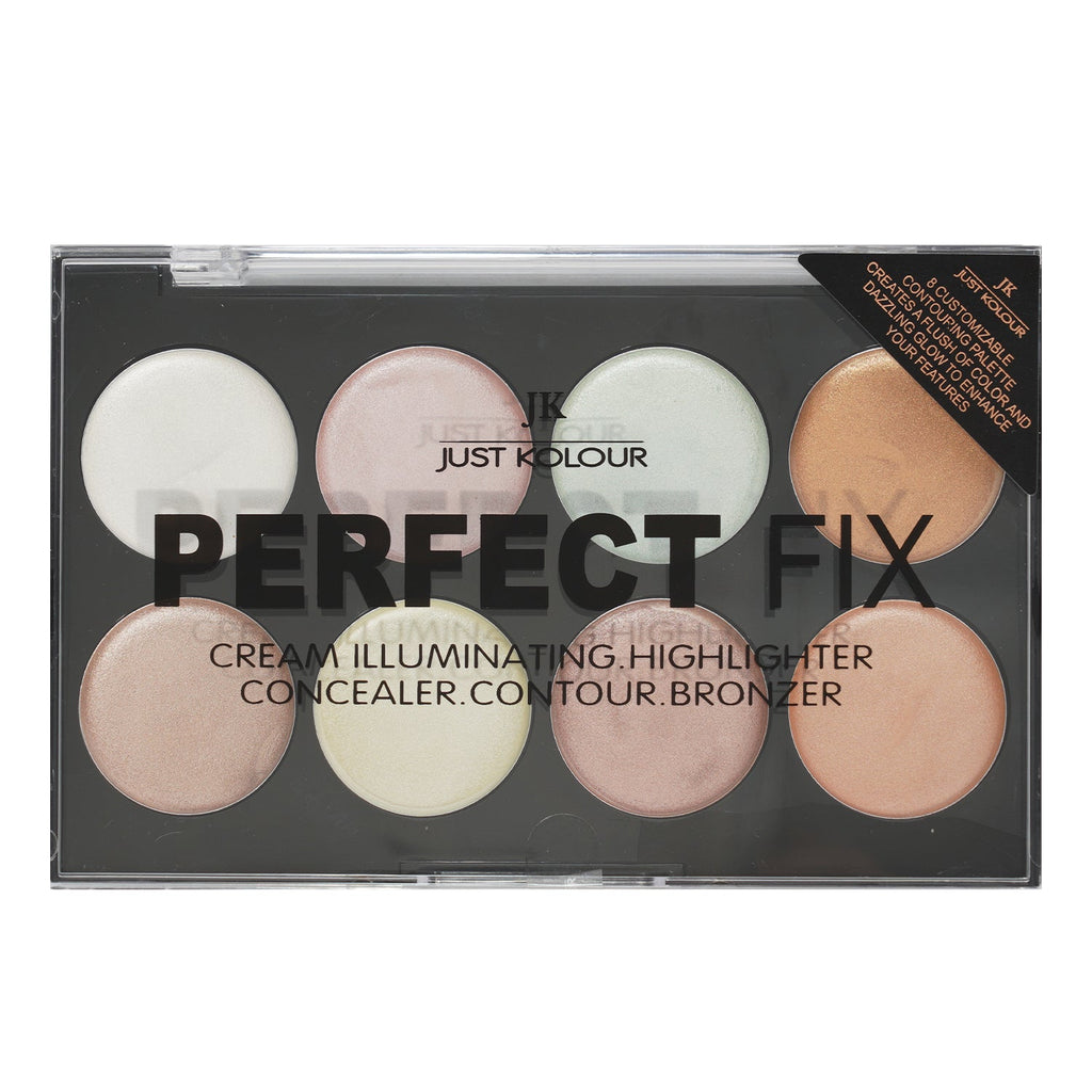 Perfect Fix Highlighter & Concealer & Contour & Bronzer Palette 8 Colors - ikatehouse