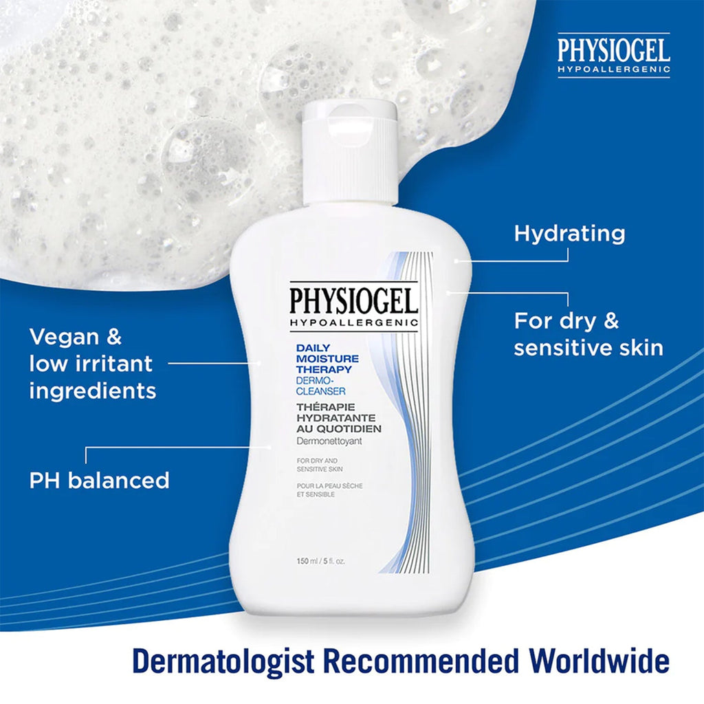 Physiogel Daily Moisture Therapy Dermo Face Cleanser 5.1oz/ 150ml - ikatehouse