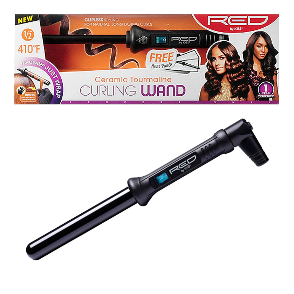Red By Kiss Ceramic Tourmaline Curling Wand - ikatehouse
