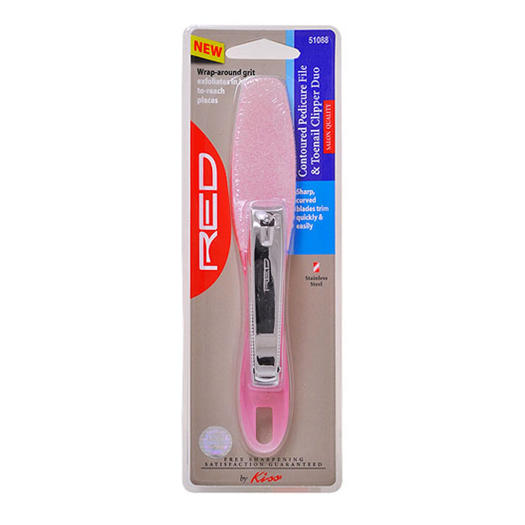 Red by Kiss Contoured Pedicure File & Toenail Clipper Duo - ikatehouse