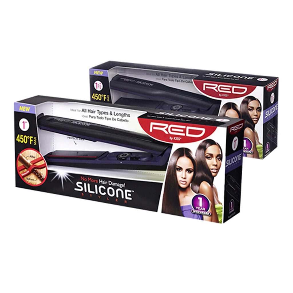 Red by Kiss Silicone Styler Flat Iron - ikatehouse