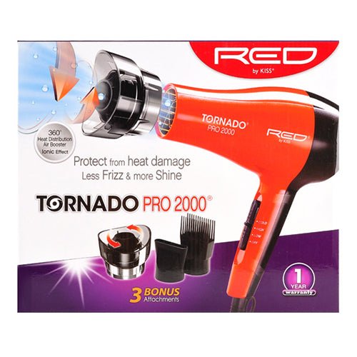Red by Kiss Tornado Pro 2000 Hair Dryer - ikatehouse