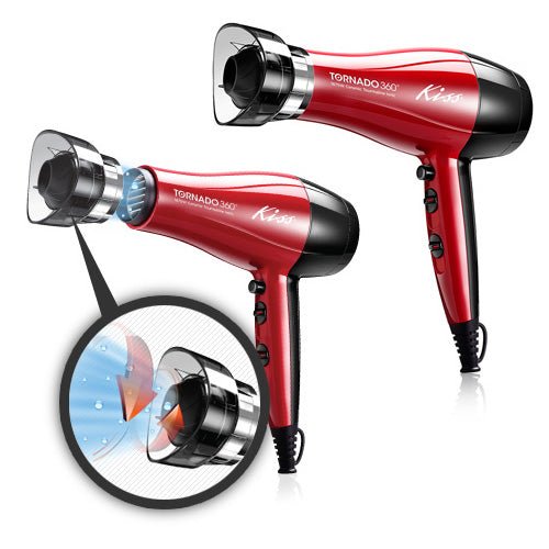 Red by Kiss Tornado Pro 2000 Hair Dryer - ikatehouse