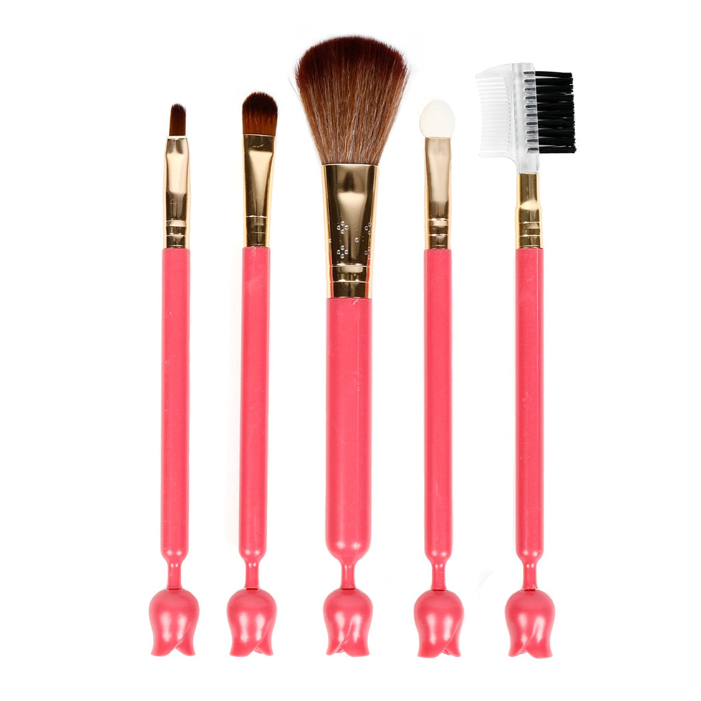 Rose Makeup Brush Kit 5pcs - ikatehouse