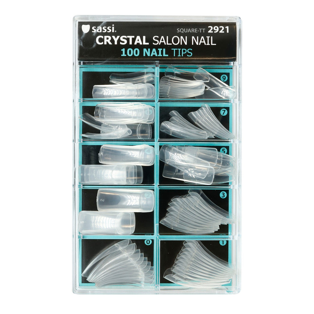 Sassi 100 Tips Crystal Salon Nail - ikatehouse