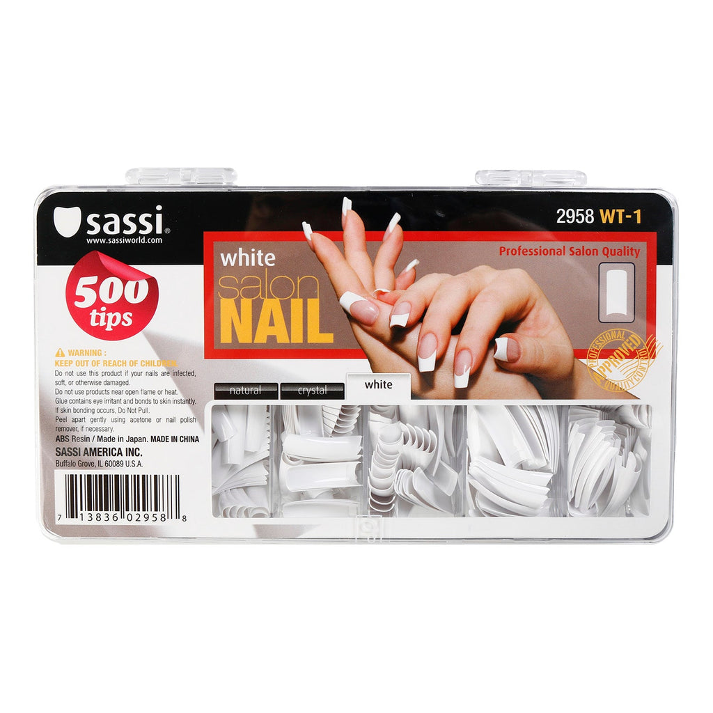 Sassi 500 Tips Whitel Salon Nail - ikatehouse