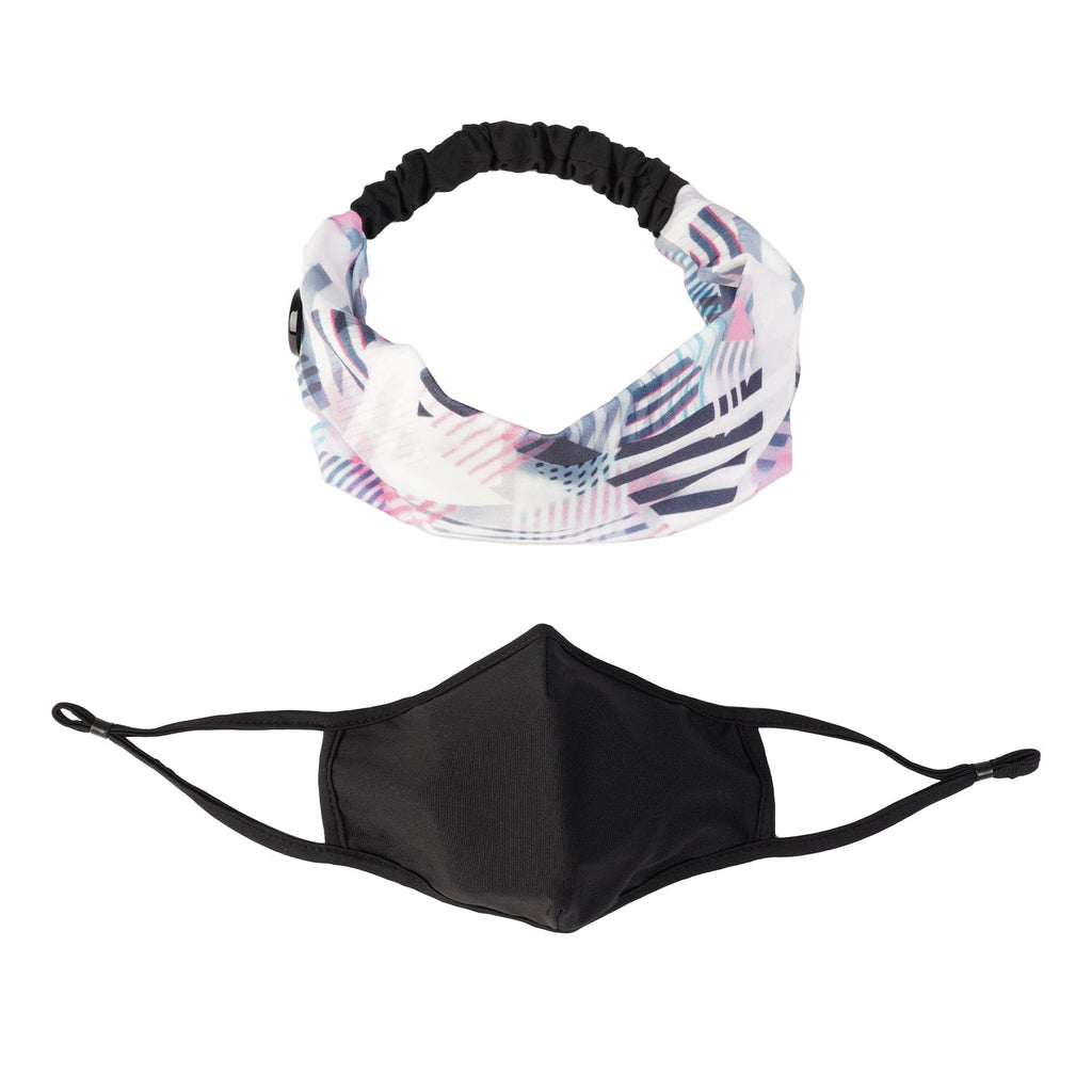 Scunci Button Hairband with a mask Set Assorted - ikatehouse